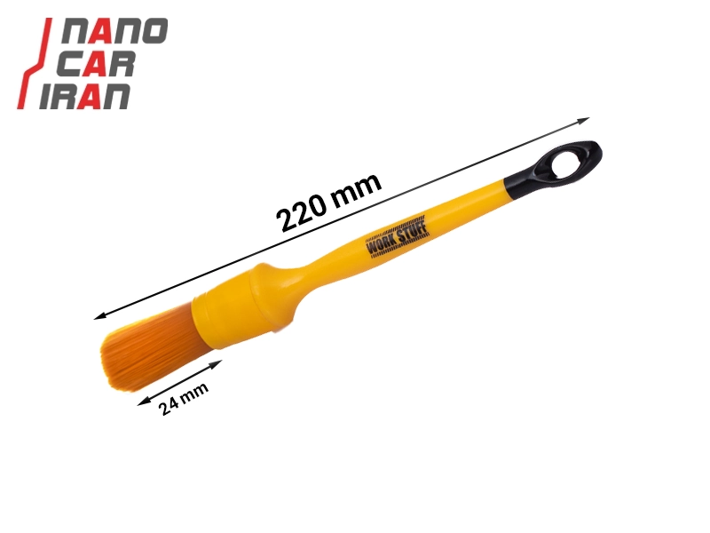 فرچه مقاوم در برابر مواد اسیدی ورک استاف مدل آلبینیو نارنجی سایز ۲۴ میلی‌ متری Work Stuff Albino Orange Acid-Resistant Brush 24 mm